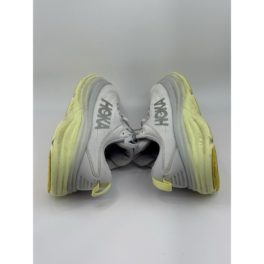 Hoka One One Bondi 8 Women's Shoes White Gray Yellow Running Jogging Size 8B - Picture 6 of 10